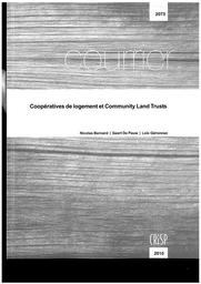 Coopératives de logement et Community Land Trusts | Bernard Nicolas