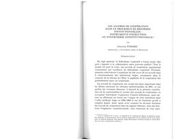 Les accords de coopération dans le processus de réformes institutionnelles : instruments d'exécution ou d'ingénierie constitutionnelle? | Poirier Johanne