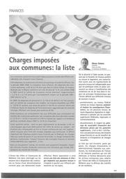 Charges imposées aux communes : la liste | Dubois Olivier