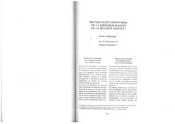 Bruxelles et l'hypothèse de la défédéralisation de la sécurité sociale | Delgrange Xavier