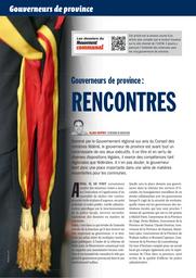 Gouverneurs de province : rencontres | Depret Alain