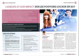 L'Europe et son impact sur les pouvoirs locaux en 2017 | Bataille Louise-Marie