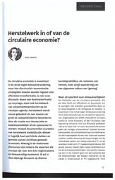 Herstelwerk in of van de circulaire economie? | Emmery Irma