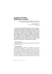 Quand l'histoire redéfinit l'Europe | Defraigne Pierre