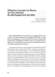 Ottignies-Louvain-la-Neuve sur les chemins du développement durable | Roland Jean-Luc