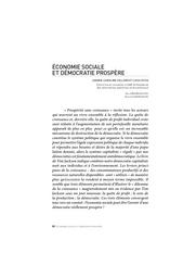 Economie sociale et démocratie prospère | Collard Marie-Caroline