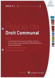 Revue de droit communal. 2023/1 | 