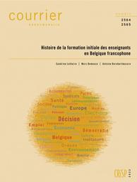 Histoire de la formation initiale des enseignants en Belgique francophone | Lothaire Sandrine