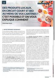 Des produits locaux, en circuit court et bio au menu de vos cantines ? C'est possible et on vous explique comment | Cellule Manger Demain